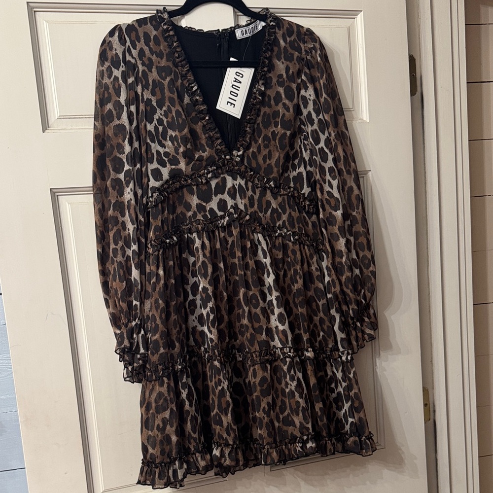 Gaudi' Leopard Print Mini Dress